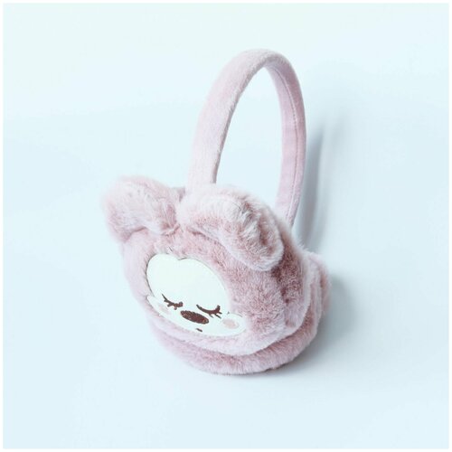 Наушники зимние утеплённые розовые медвежата 1 шт 34100₽