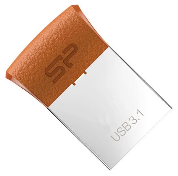 Флешка USB SILICON POWER J35 32Гб, USB3.1, серебристый и коричневый [sp032gbuf3j35v1e] - фото №5