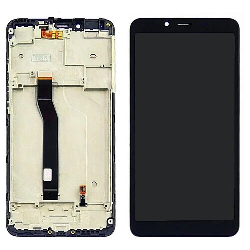 Дисплей для Xiaomi Redmi 6 / 6A в сборе с тачскрином и рамкой, черный