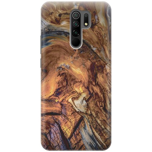 фото Силиконовый чехол на xiaomi redmi 9 / сяоми редми 9 с принтом "деревянный узор gosso