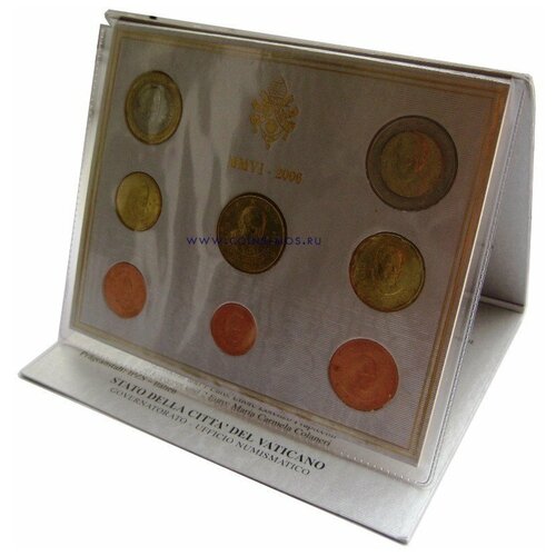 Ватикан Официальный набор евро-монет 2006 г в буклете