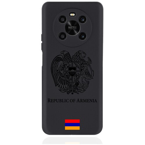 Черный силиконовый чехол SignumCase для Honor X9 Черный лаковый Герб Армении черный силиконовый чехол signumcase для honor x9 черный лаковый герб таджикистана