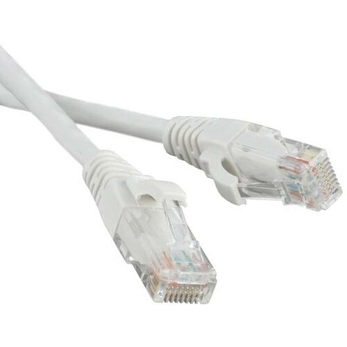 Патч-корд RJ45 - RJ45, 4 пары, UTP, категория 5е, 1.5 м, белый, LSZH, LANMASTER LAN-PC45/U5E-1.5-WH