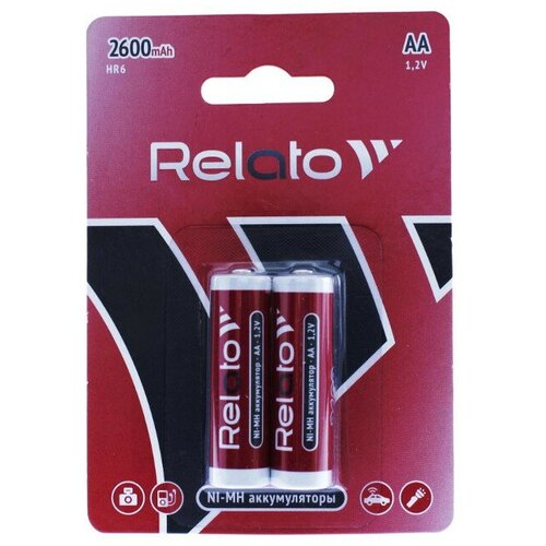 Аккумулятор AA - Relato HR6 AA2600 Ni-MH 2600 mAh (2 штуки)