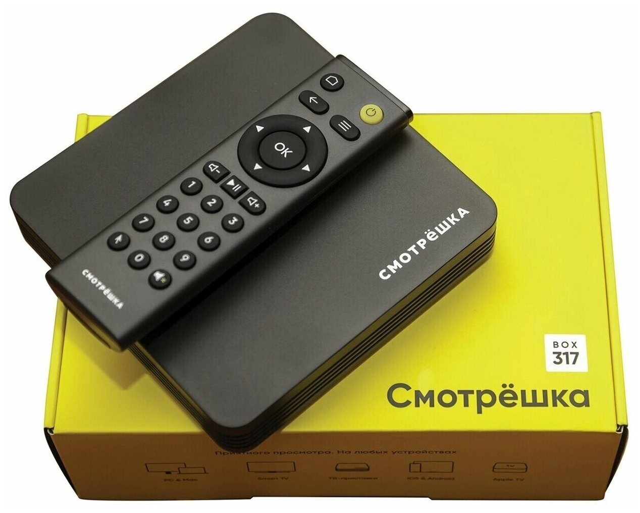 Смарт ТВ- приставка Смотрёшка Box модель 317 + подписка на ТВ и онлайн- кинотеатры — купить по выгодной цене на Яндекс.Маркете