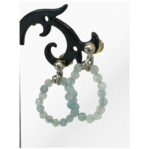 Серьги с аквамарином