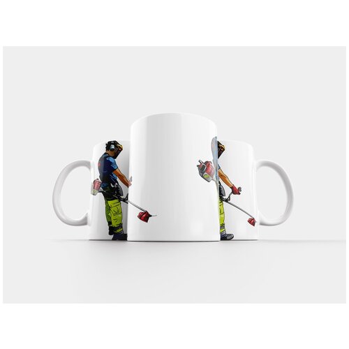 фото Кружка "садоводство, садовник, триммер" 320 мл lotsprints