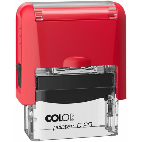 текстовый штамп автоматический colop printer c20 оттиск 38 х 14 мм прямоугольный Стандартный штамп С20 красный Оплачено 1.2