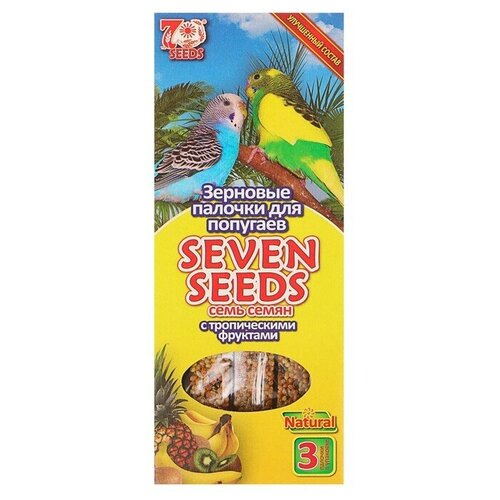 Seven Seeds Палочки Seven Seeds для попугаев, тропические фрукты, 3 шт, 90 г