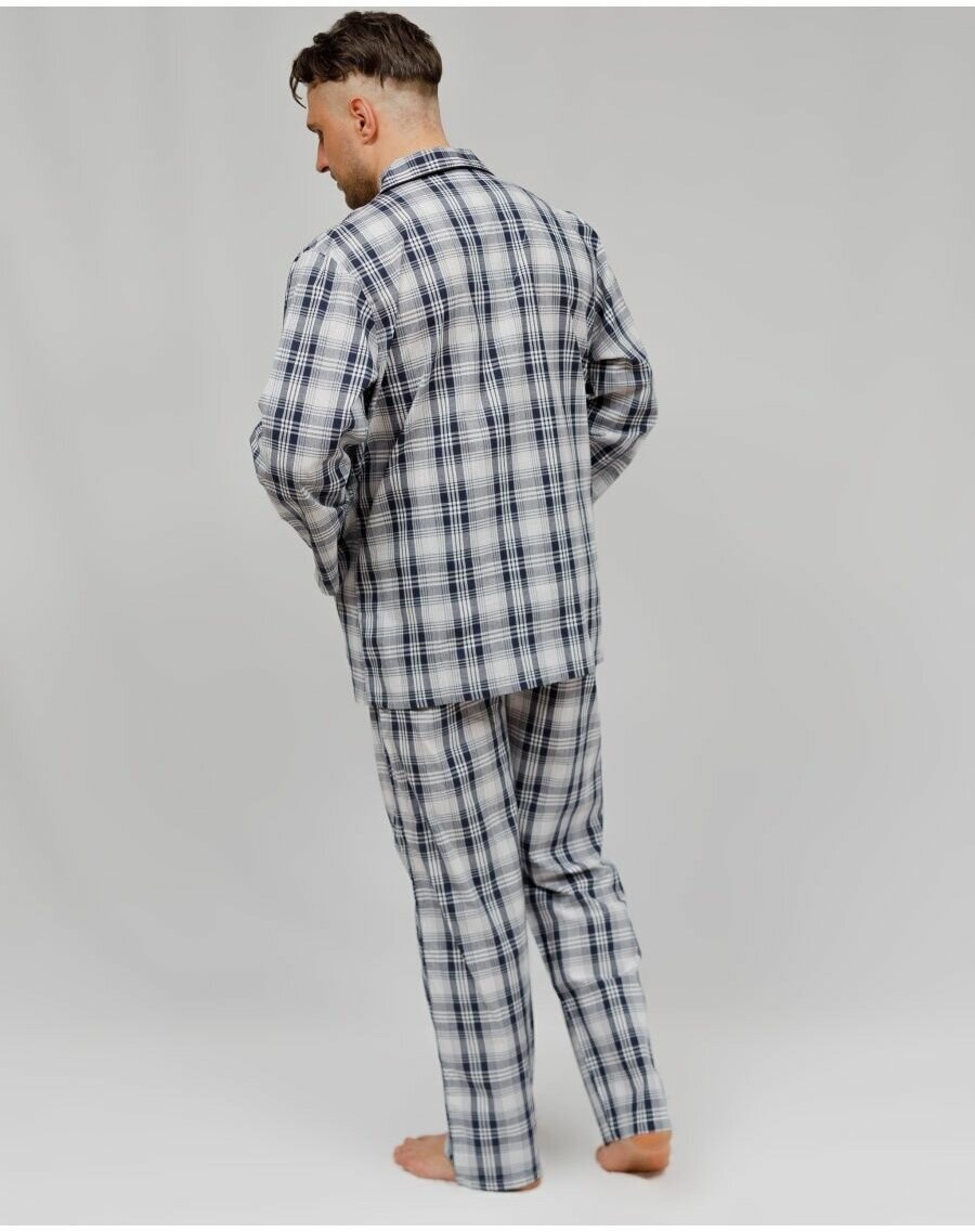 Пижама мужская со штанами в клетку хлопок - фотография № 5