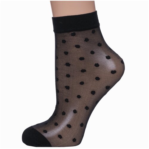 фото Женские носки fiore укороченные, 20 den, размер универсальный, черный