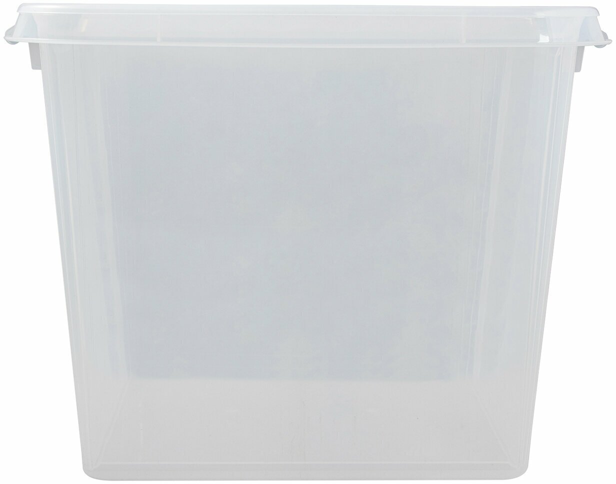 Ящик-контейнер 50 л с крышкой на защелках «профи», 40×50×39 см, штабелируемый, прочный, прозрачный - фотография № 5