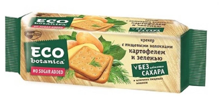 Eco Botanica Крекер с пищевыми волокнами Картофелем и зеленью, 175 г, 2 уп