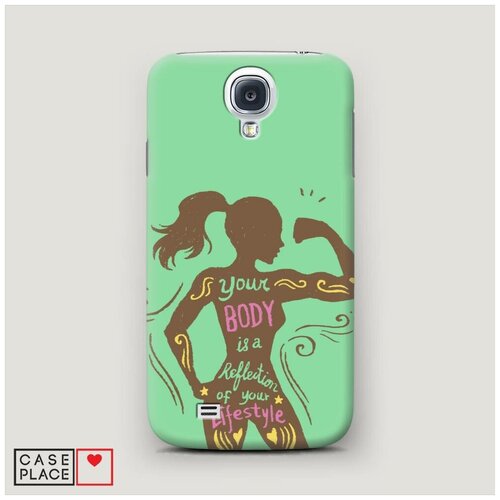 фото Чехол пластиковый samsung galaxy s4 силуэт спортивной девушки case place