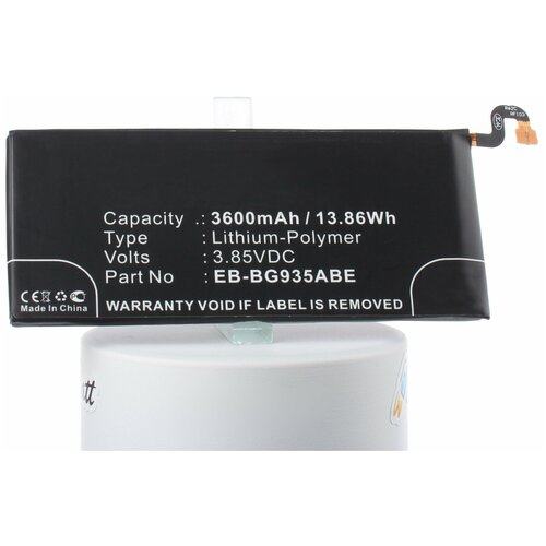 Аккумулятор iBatt iB-B1-M2725 3600mAh для Samsung EB-BG935ABE, EB-BG935ABA, GH43-04575B, GH43-04575A аккумулятор ibatt ib b1 m922 3000mah для samsung eb bg928abe gh43 04526a