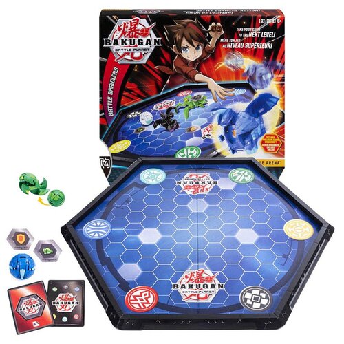 Игровой набор Bakugan с ареной и 2 фигурками-трансформерами, Настольная игра Бакуган Арена, игровое поле