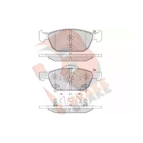 Дисковые тормозные колодки R BRAKE RB2183