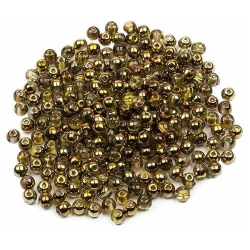 Стеклянные чешские бусины, круглые, Round Beads, 3 мм, цвет Crystal Sunny Magic Gold, 200 шт.