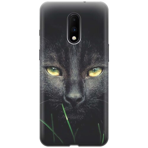 фото Gosso ультратонкий силиконовый чехол-накладка для oneplus 7 с принтом "кошка в темноте"
