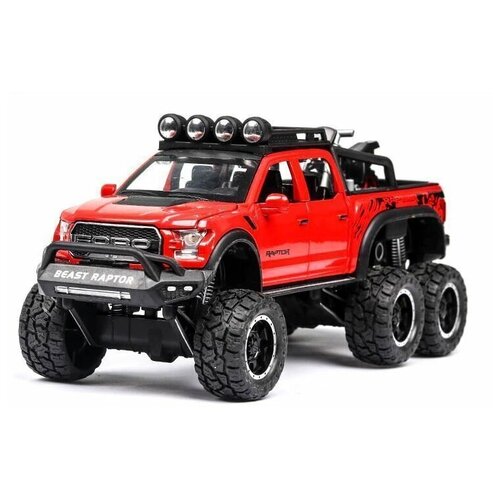 фото Машинка металлическая инерционная ford raptor beast boom toys