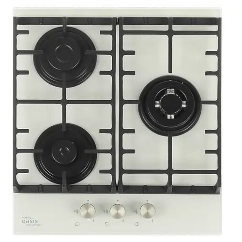 Поверхность газовая making OASIS everywhere P-3GWT белый 3 конф стекло чугун гк WOK 1500000₽