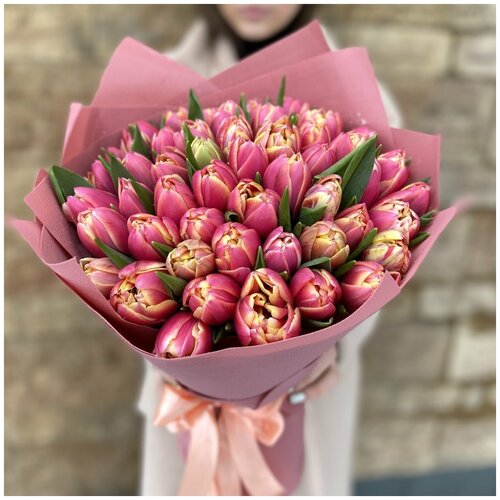 Тюльпаны розовые пионовидные 25 шт