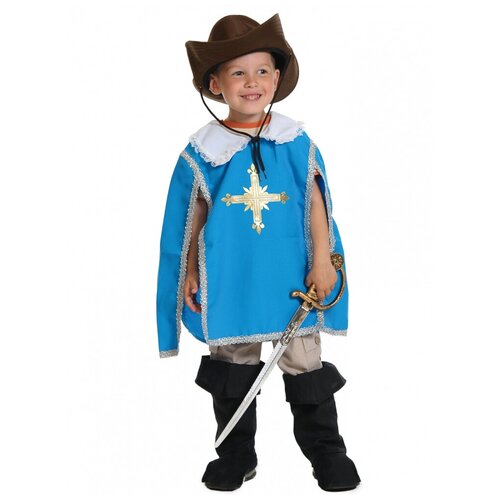 фото Детский костюм "мушкетер синий" (13854), 128-134 см. карнавалoff