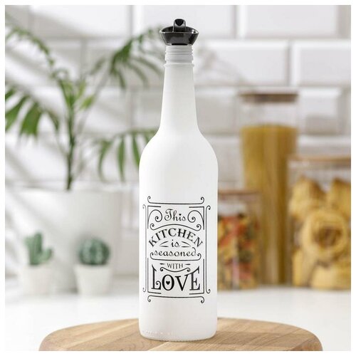 фото Бутыль для соуса и масла «любовь на кухне», 750 мл, цвет белый нет бренда