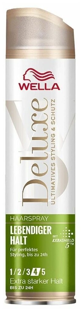 фото Лак для волос WELLA Deluxe Lebendiger Halt Естественная фиксация, ЭСФ 4, 250 мл
