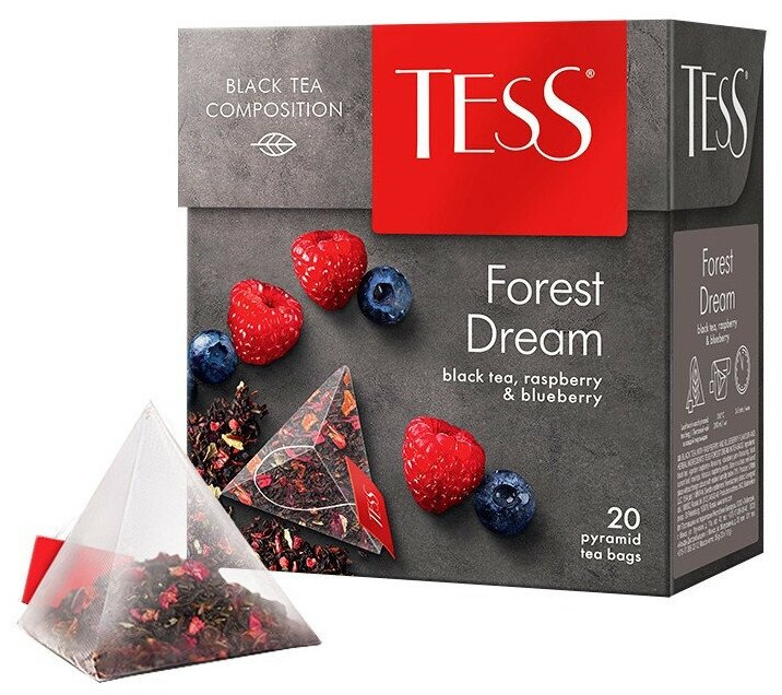 Чай TESS FOREST DREAM черный пирамидки 20шт