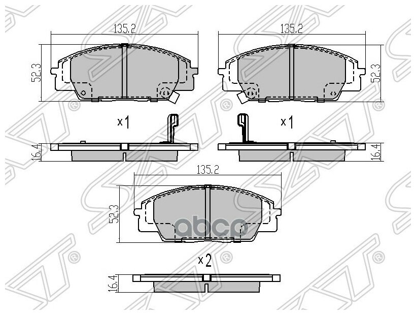 Колодки Тормозные Перед Honda Civic En 06-12 Sat арт. ST-06450-S0A-J10