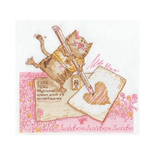 фото Набор для вышивания panna vk-1035 ( вк-1035 ) письмо милой кошечке 6 шт.