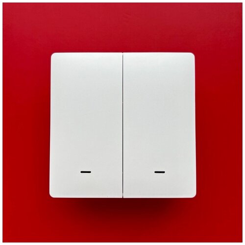 Беспроводной кнопочный выключатель Moes Tuya ZigBee 2 клавиши шлюз zigbee 3 0 wifi bluetooth multi mode hub для умного дома tuya белый