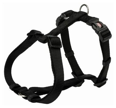 TRIXIE 203301 Шлейка Premium H-Harness, S-M: 40-65 см/15 мм, черный