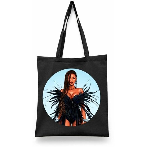 фото Сумка-шоппер унисекс каждому своё "бейонсе/beyonce/певица" черная