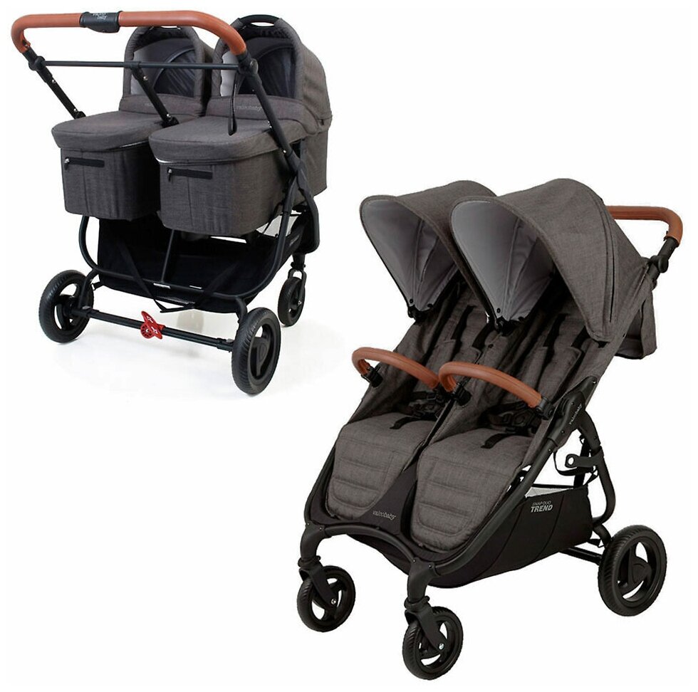 Коляска для двойни 2в1 Valco Baby Snap Duo Trend, Charcoal