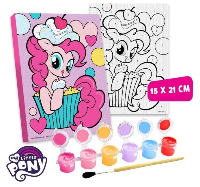Картина по номерам для детей "Пинки Пай" 21х15 см, My Little Pony