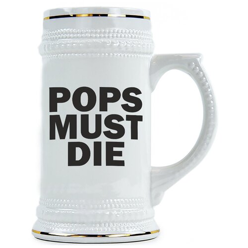 фото Пивная кружка pops must die , попса должна умерть drabs