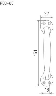 Ручка-скоба Нора-М РСО-80 овальная (зел.антрацит) - фотография № 4