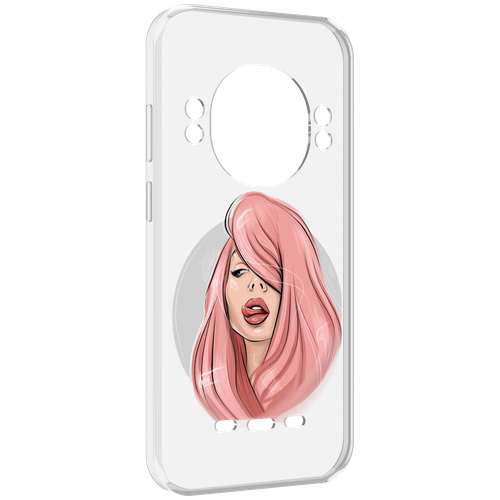 Чехол MyPads лицо-девушки-с-розовыми-волосами женский для UleFone Power Armor 16 Pro задняя-панель-накладка-бампер