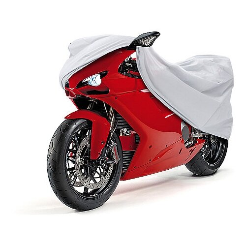 Чехол-тент для мотоциклов AutoStandart "Sportbike", размер 216х80х130см, цвет: серебристый