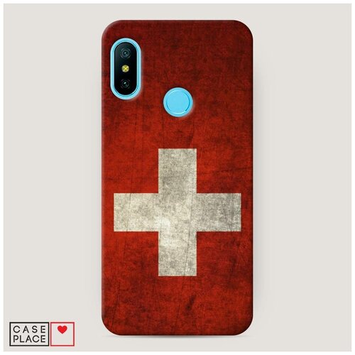 фото Чехол пластиковый xiaomi redmi 6 pro флаг швейцарии case place