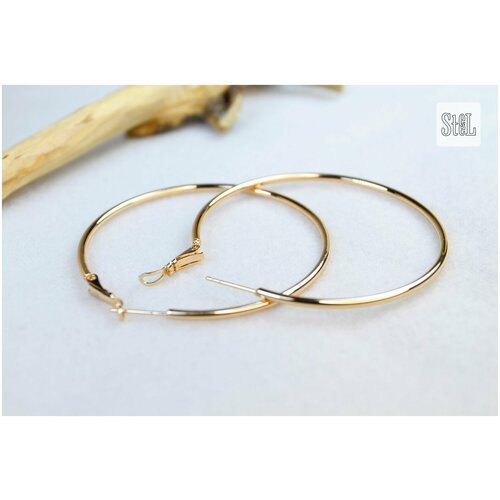 Серьги конго XUPING JEWELRY, размер/диаметр 60 мм, золотой серьги конго xuping jewelry размер диаметр 50 мм золотой