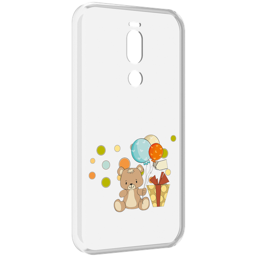 Чехол MyPads медвеженок с подарком для Meizu X8 задняя-панель-накладка-бампер