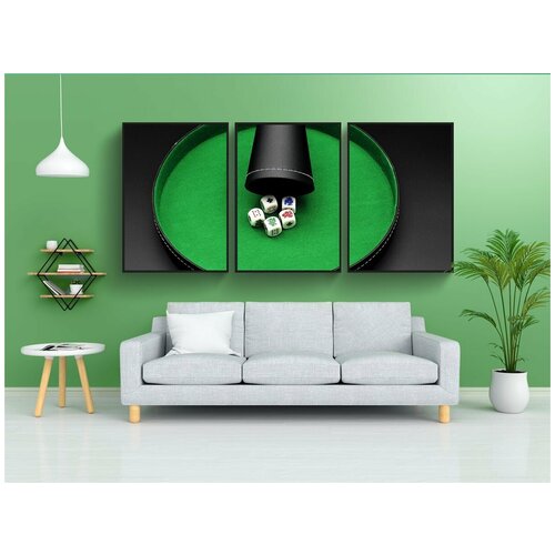 фото Набор модулных постеров для интерьера "кидайте кости, покер, кубики покер" 60x90 см. в тубусе, без рамки lotsprints