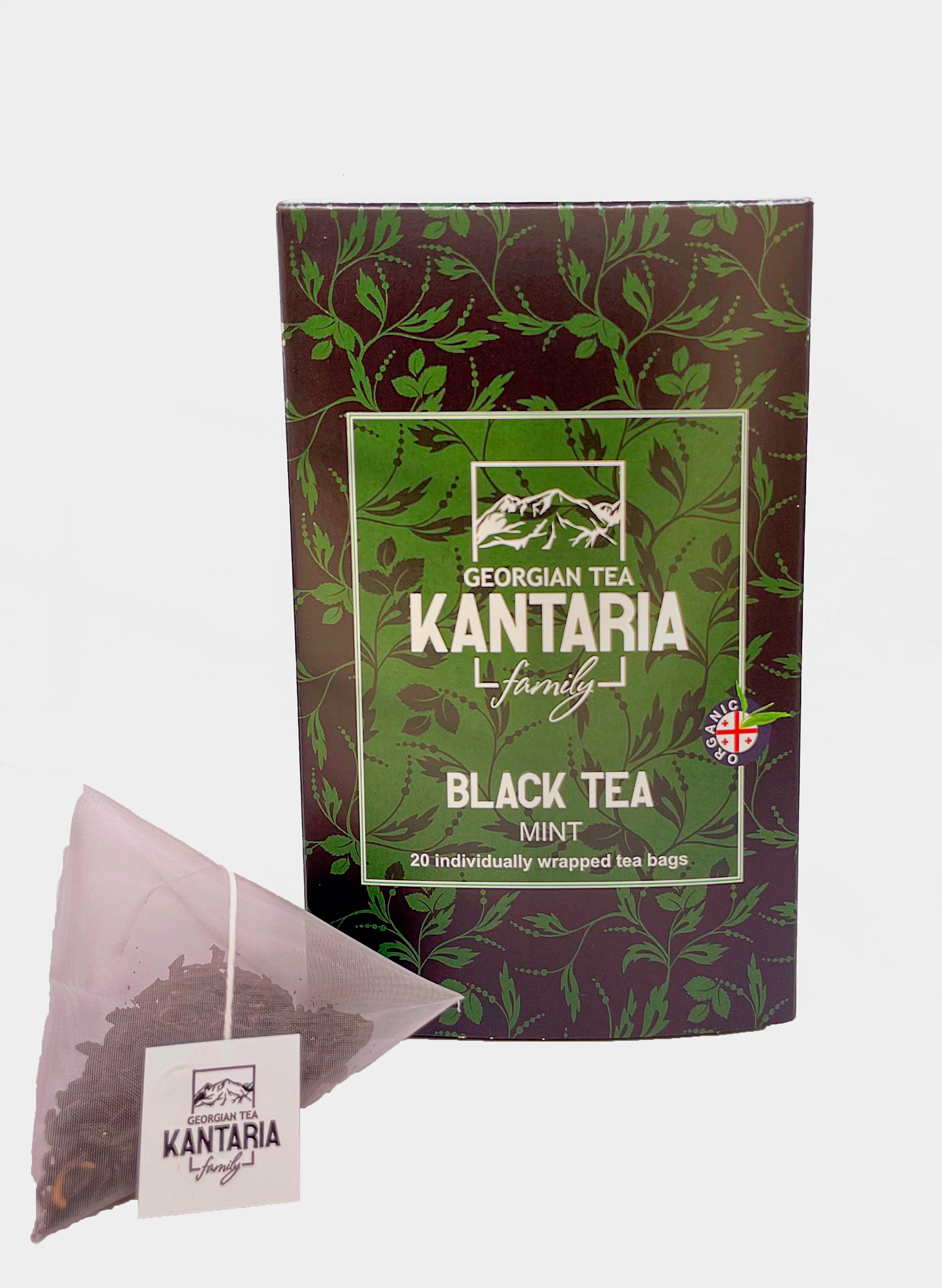 Чай черный KANTARIA с мятой в пирамидках 20 х 2,5 г, Грузия