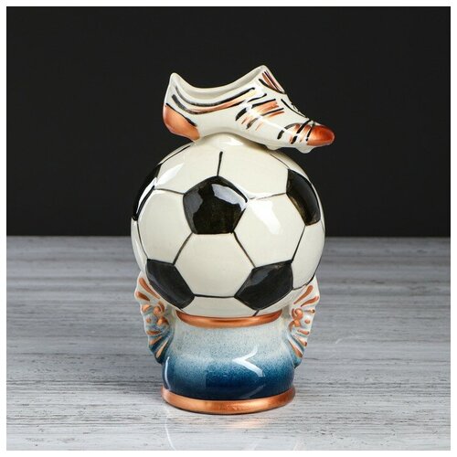 фото Копилка "мяч" глянец, микс керамика ручной работы