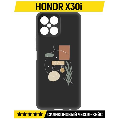 Чехол-накладка Krutoff Soft Case Элегантность для Honor X30i черный чехол накладка krutoff soft case шорты женские для honor x30i черный