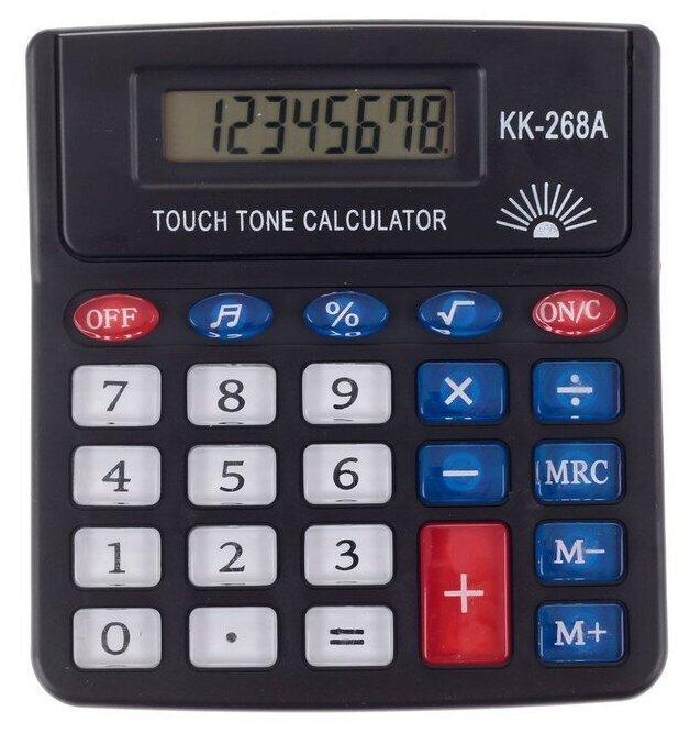 Калькулятор настольный 08-разрядный KK-268A с мелодией 444952
