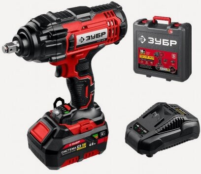 Изображение товара Гайковерт ударный Зубр ГУЛ-410-41 серия «мастер», 1 АКБ (4Ач)